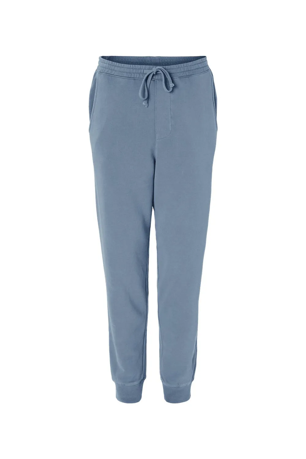 Pantalon de survêtement en polaire teint par pigmentation pour hommes avec poches - Bleu ardoise
