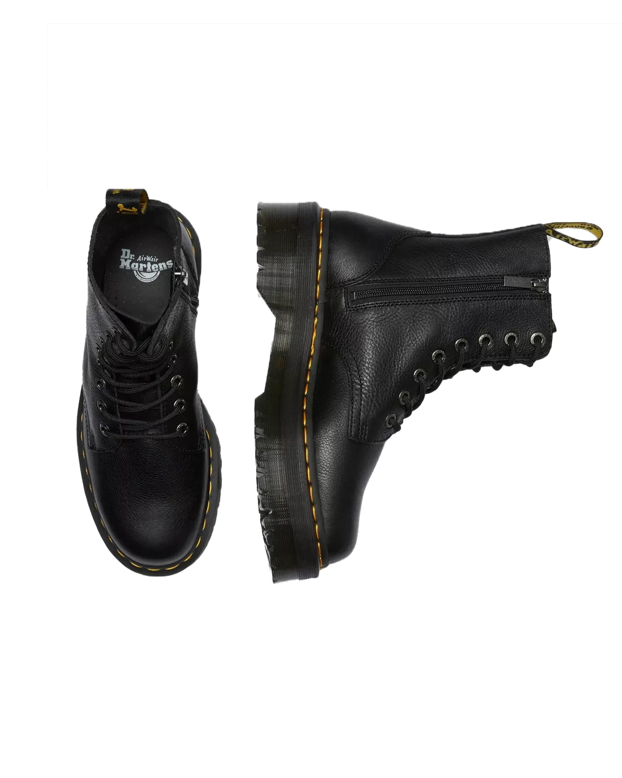 Bottes plateforme en cuir Pisa Jadon III en noir Pisa