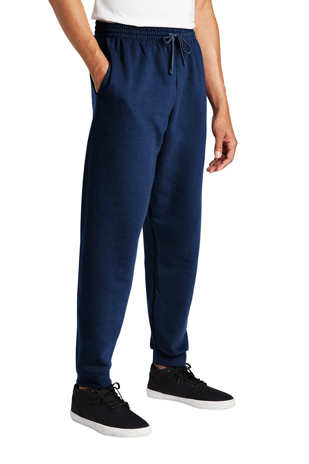 Pantalon de jogging en polaire NuBlend pour hommes Jerzees avec poches - Bleu marine/Gris anthracite