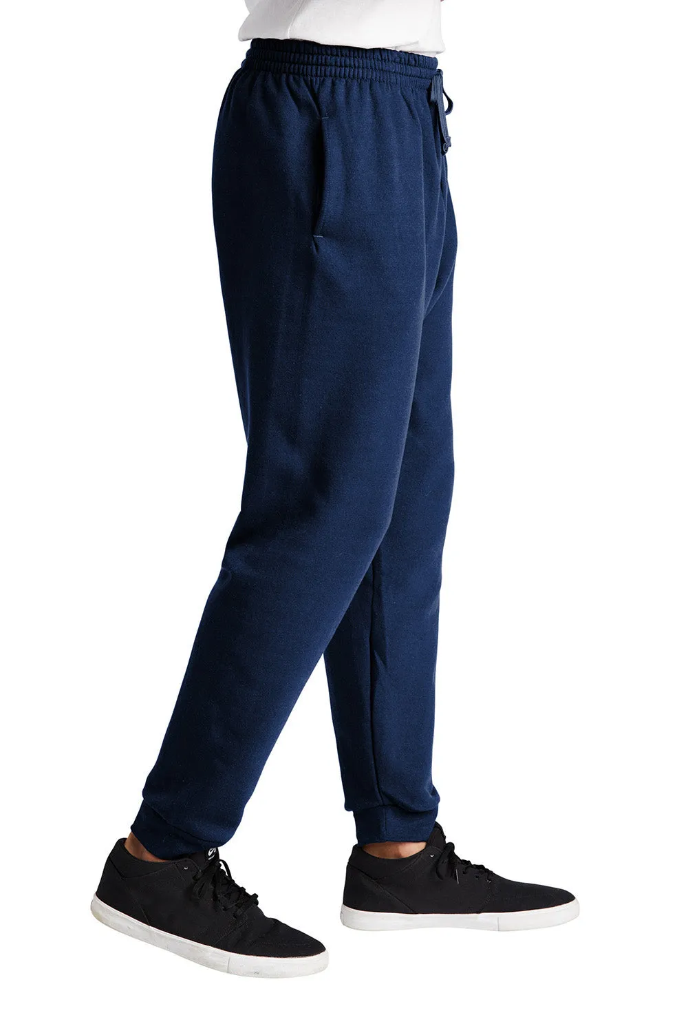 Pantalon de jogging en polaire NuBlend pour hommes Jerzees avec poches - Bleu marine/Gris anthracite