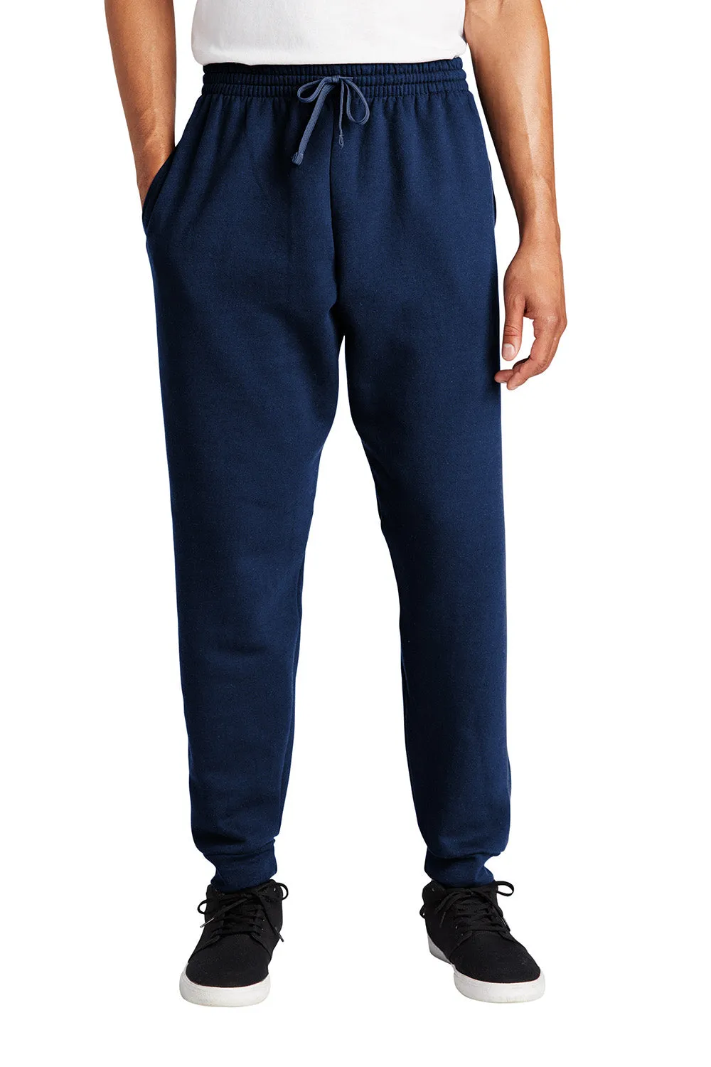 Pantalon de jogging en polaire NuBlend pour hommes Jerzees avec poches - Bleu marine/Gris anthracite