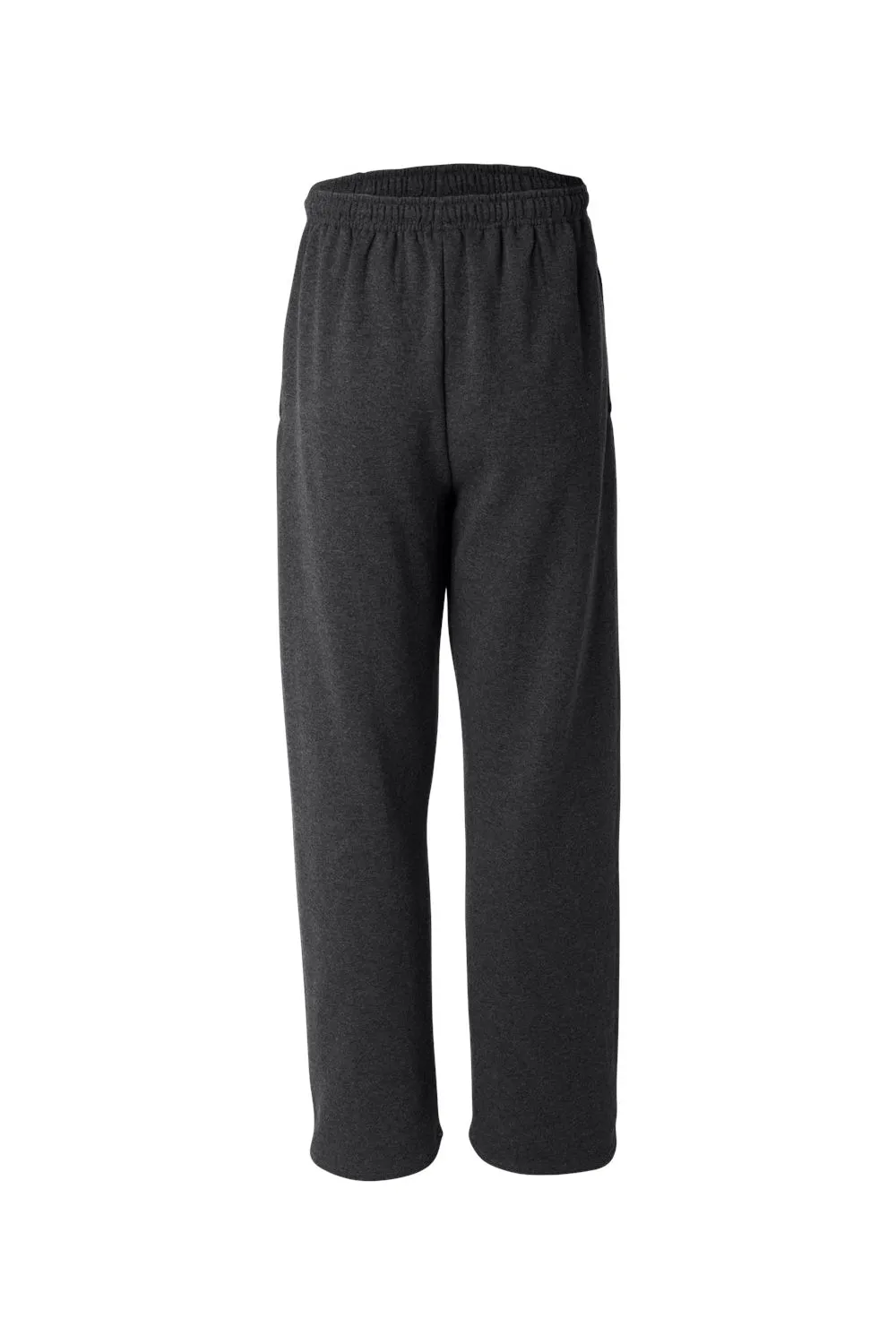Pantalon de survêtement résistant aux boules de pilules Jerzees pour hommes avec poches et bas ouvert - Noir chiné