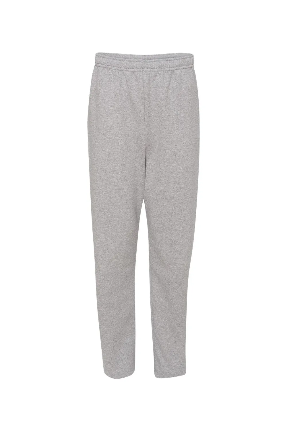 Pantalon de survêtement pour hommes Jerzees NuBlend résistant aux boulochages avec poches et bas ouvert - Gris chiné