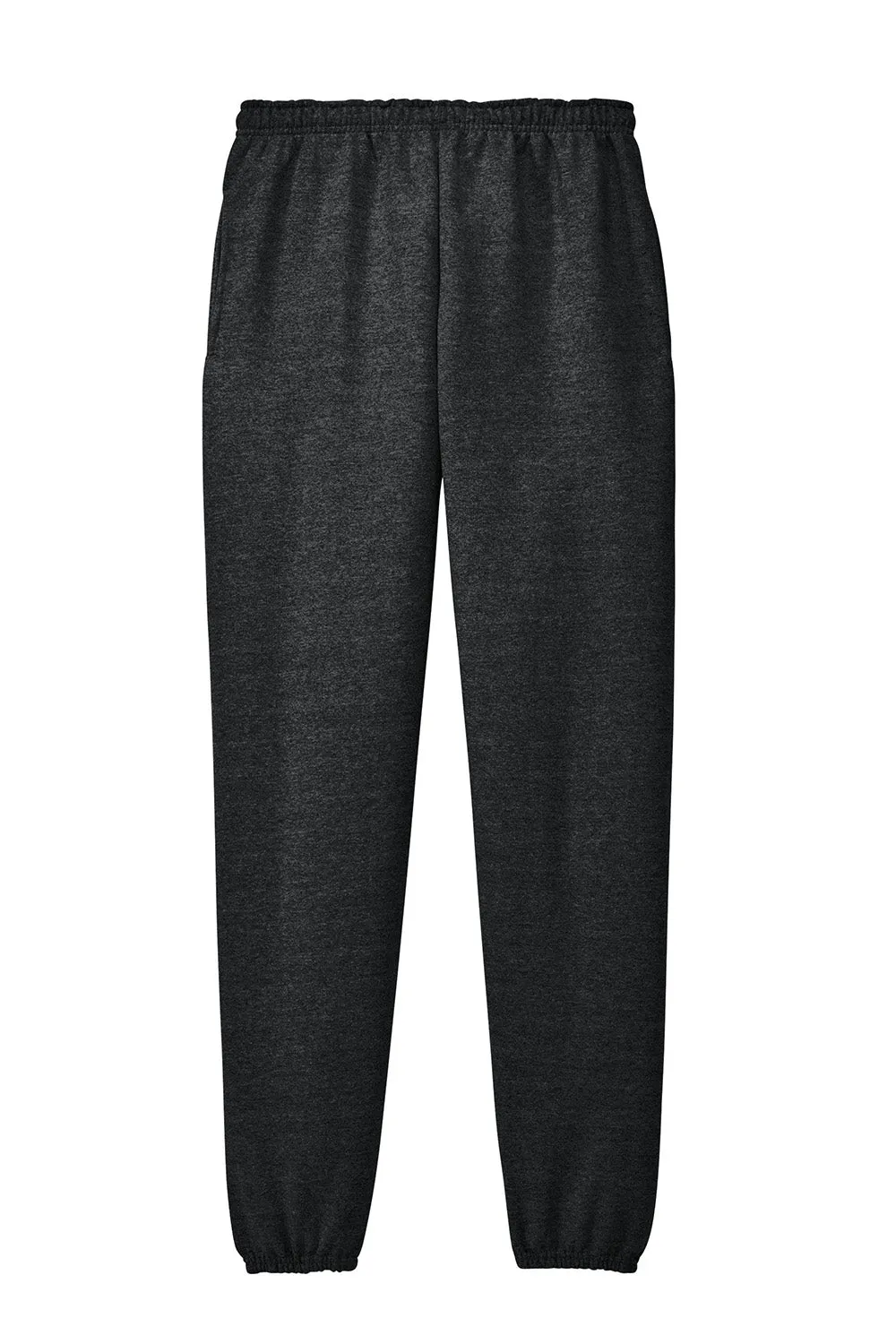 Pantalon de survêtement pour hommes Jerzees Super Sweats NuBlend résistant aux boules de pilous avec poches - Noir chiné