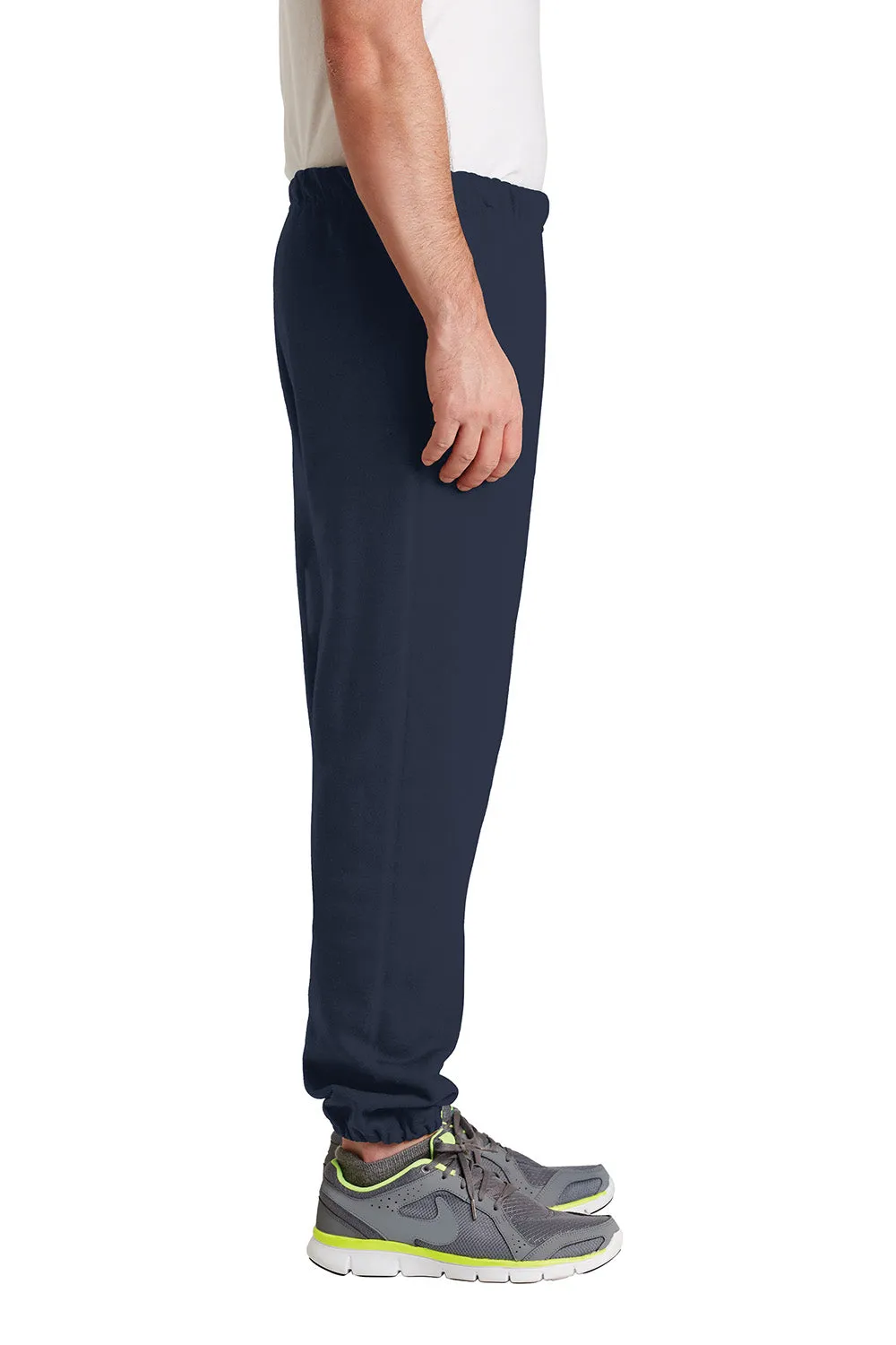 Pantalon de survêtement pour hommes Jerzees Super Sweats NuBlend résistant aux boules de pilou avec poches - Bleu marine