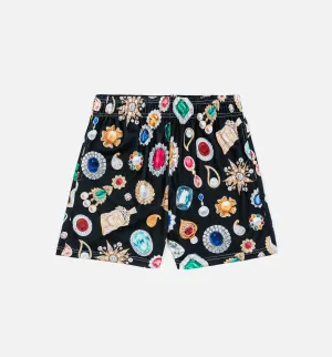 Jewel Satin Mens Short - Black