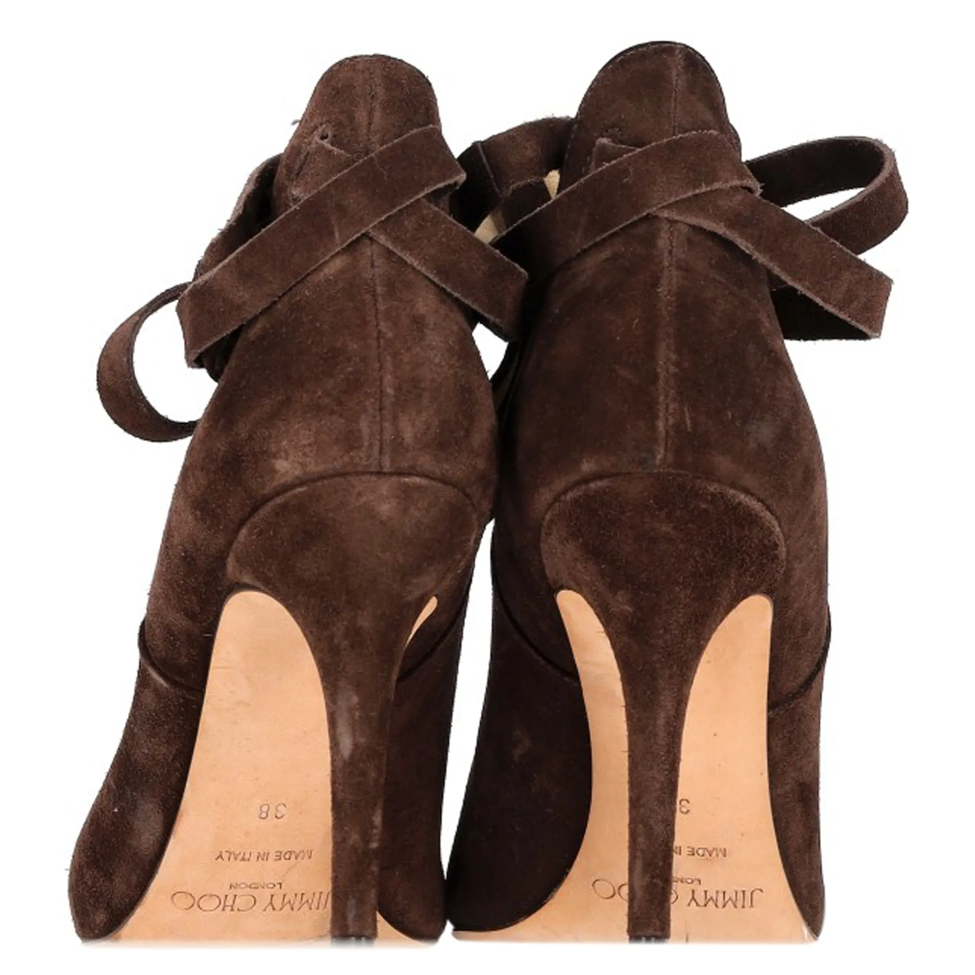 Bottes cheville Marina Jimmy Choo en daim marron