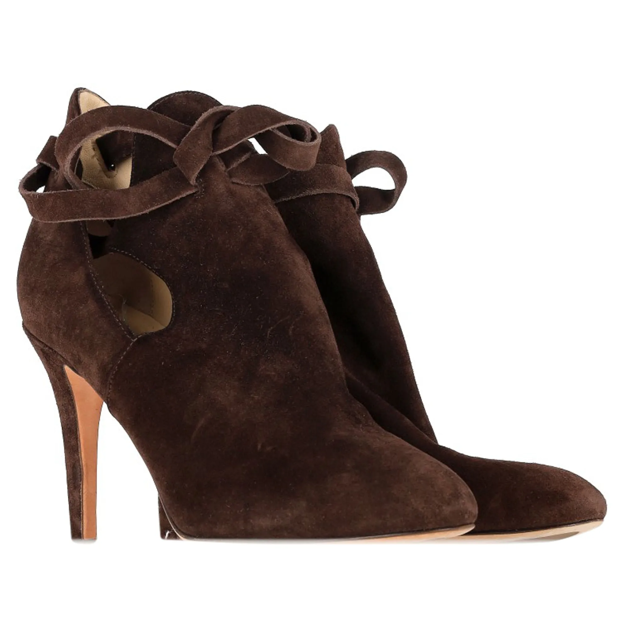 Bottes cheville Marina Jimmy Choo en daim marron