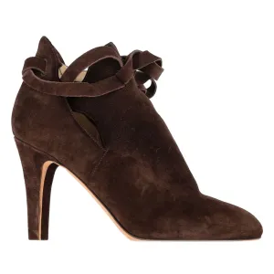 Jimmy Choo Marina Ankle Boots in Brown Suede Shoes_Jimmy-Choo