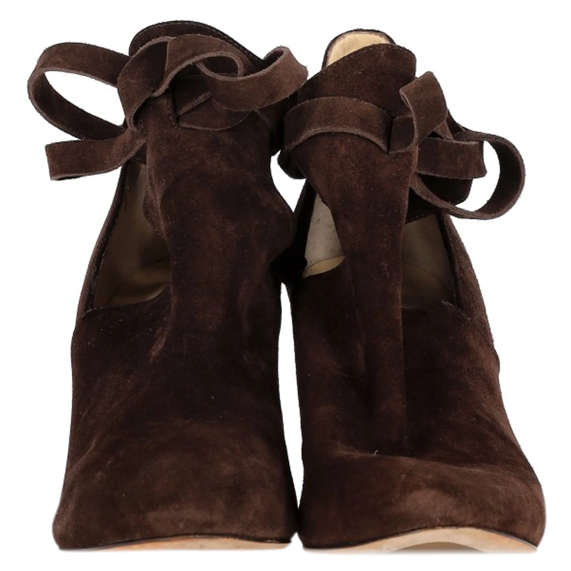 Bottes cheville Marina Jimmy Choo en daim marron