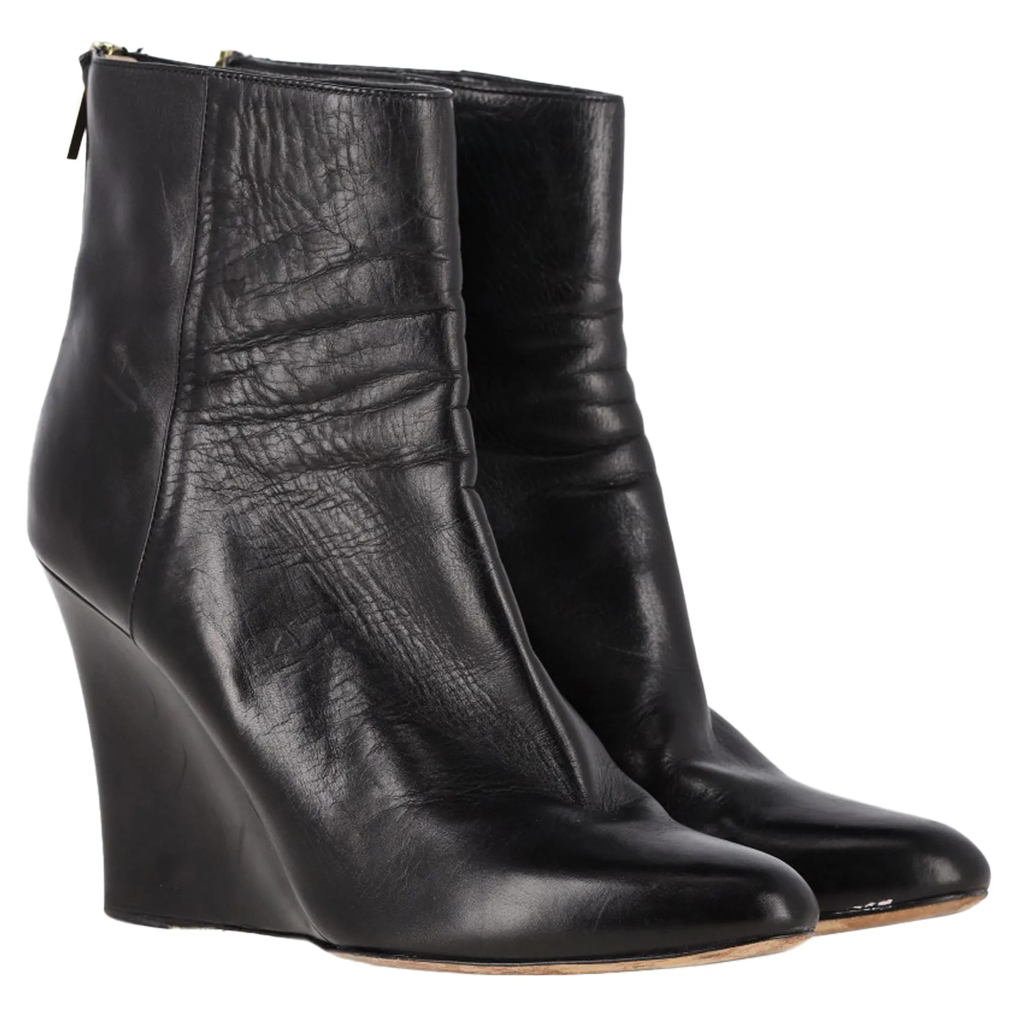 Bottes à cheville Jimmy Choo à semelle compensée en cuir noir
