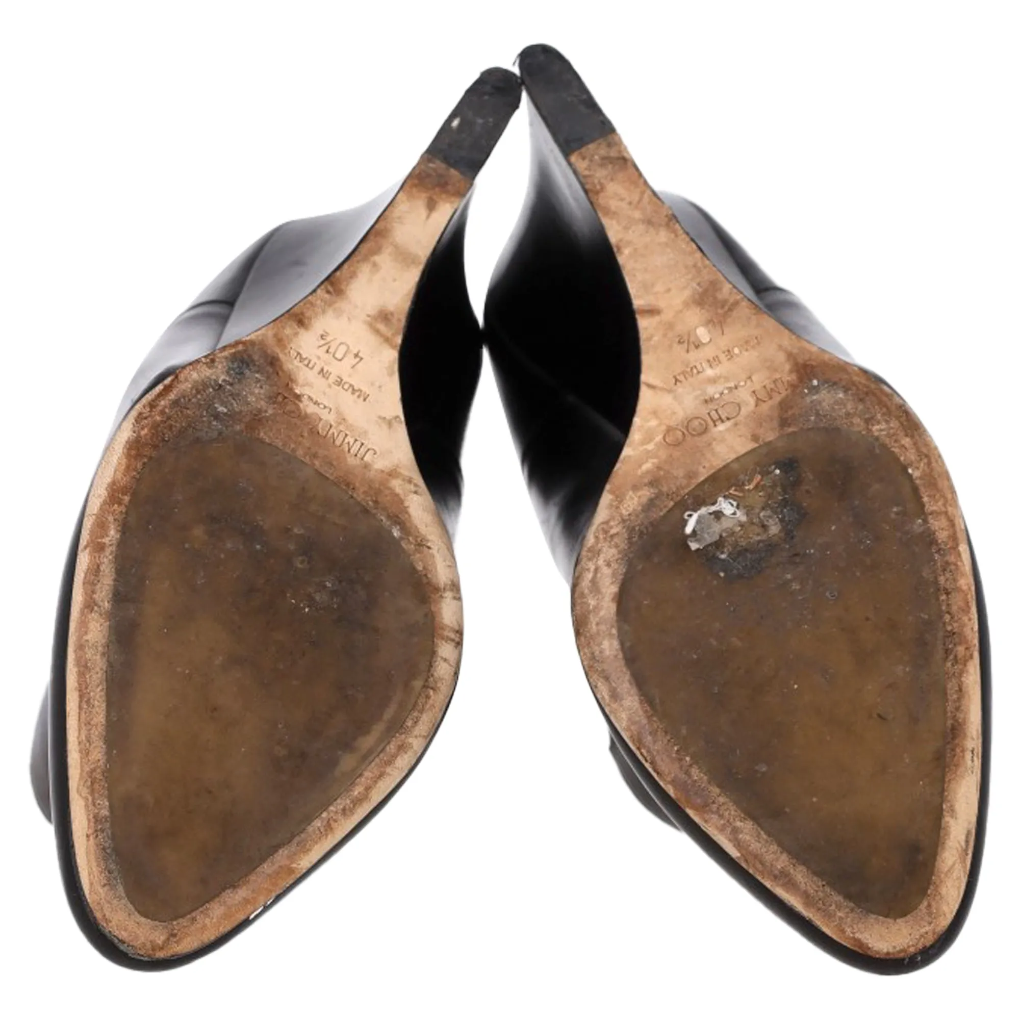 Bottes à cheville Jimmy Choo à semelle compensée en cuir noir