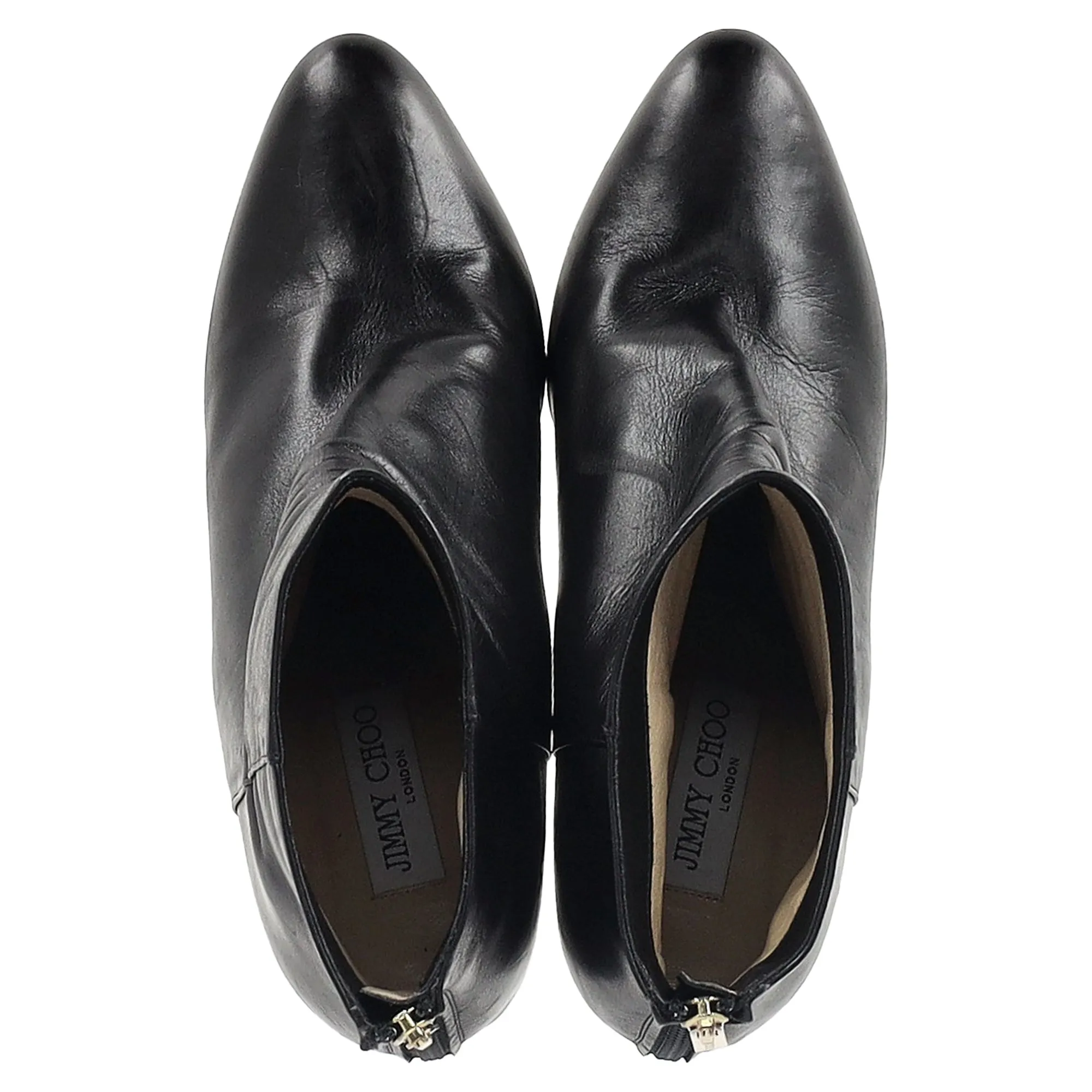 Bottes à cheville Jimmy Choo à semelle compensée en cuir noir