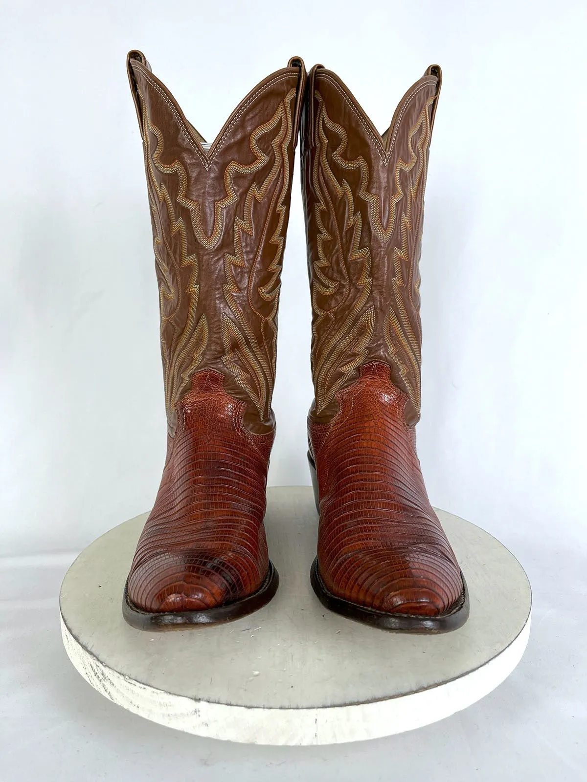 Bottes de cowboy Justin Taille (M) 8,5 / (F) 10 Orange brûlé et marron