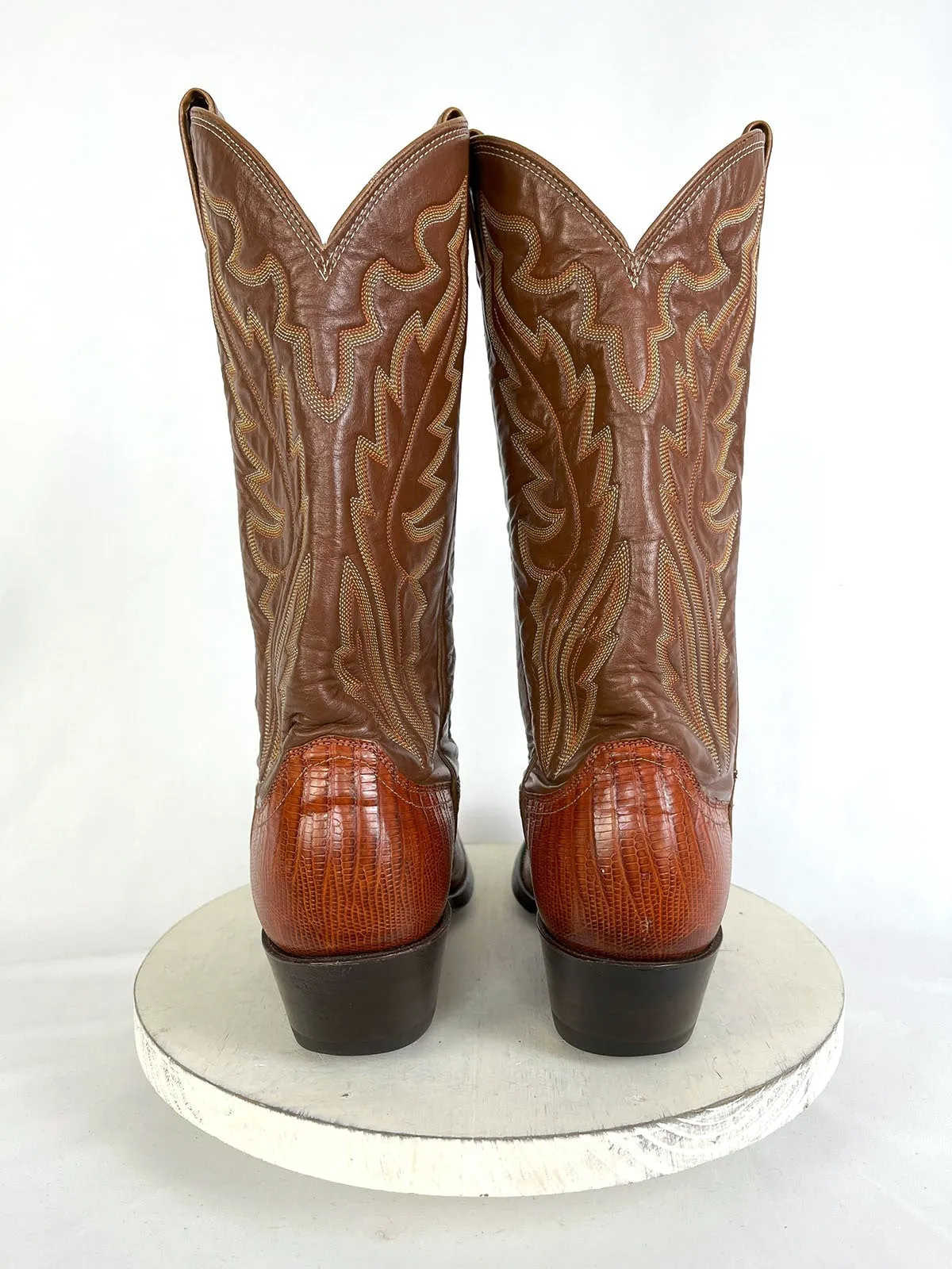 Bottes de cowboy Justin Taille (M) 8,5 / (F) 10 Orange brûlé et marron