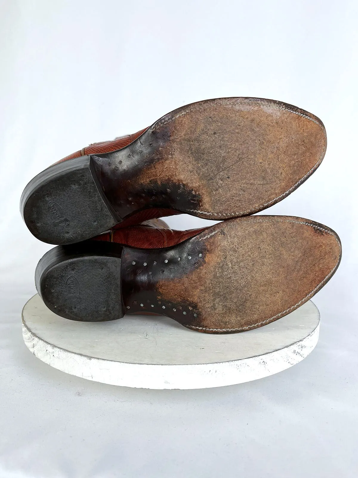 Bottes de cowboy Justin Taille (M) 8,5 / (F) 10 Orange brûlé et marron