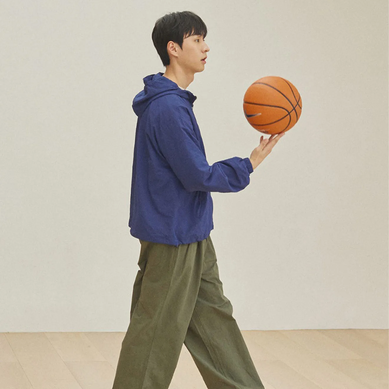 Kappy Veste légère à capuche Windbreaker Marine