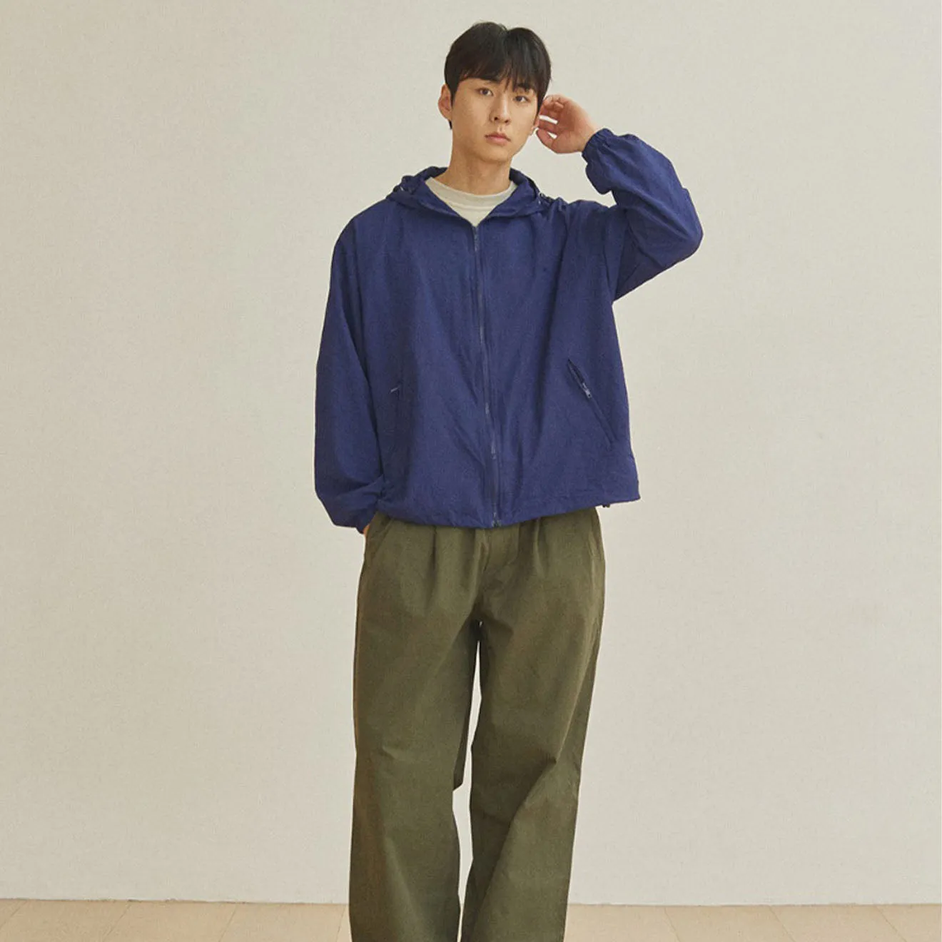Kappy Veste légère à capuche Windbreaker Marine
