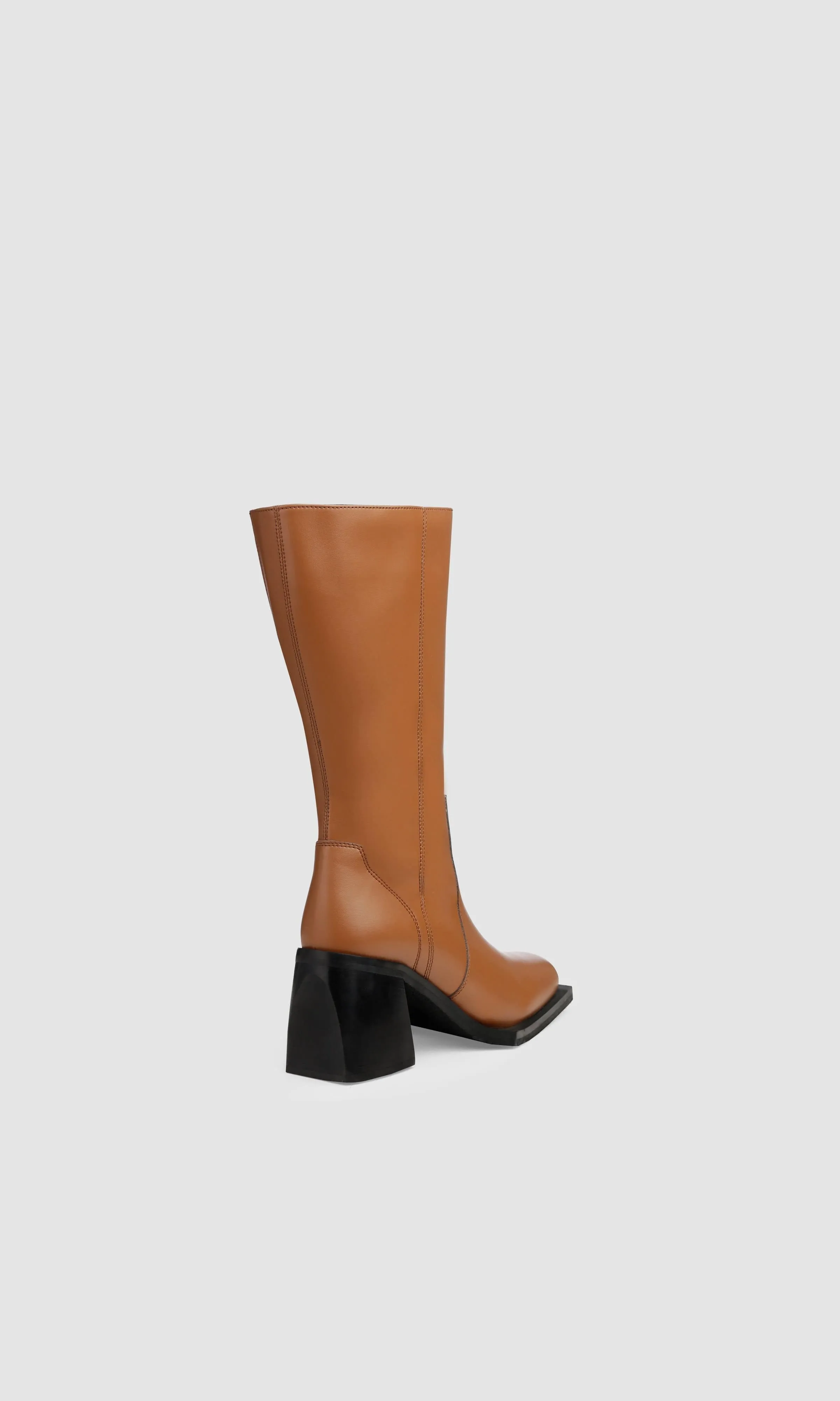 Bottes en similicuir végan pomme Karel X | Gingembre