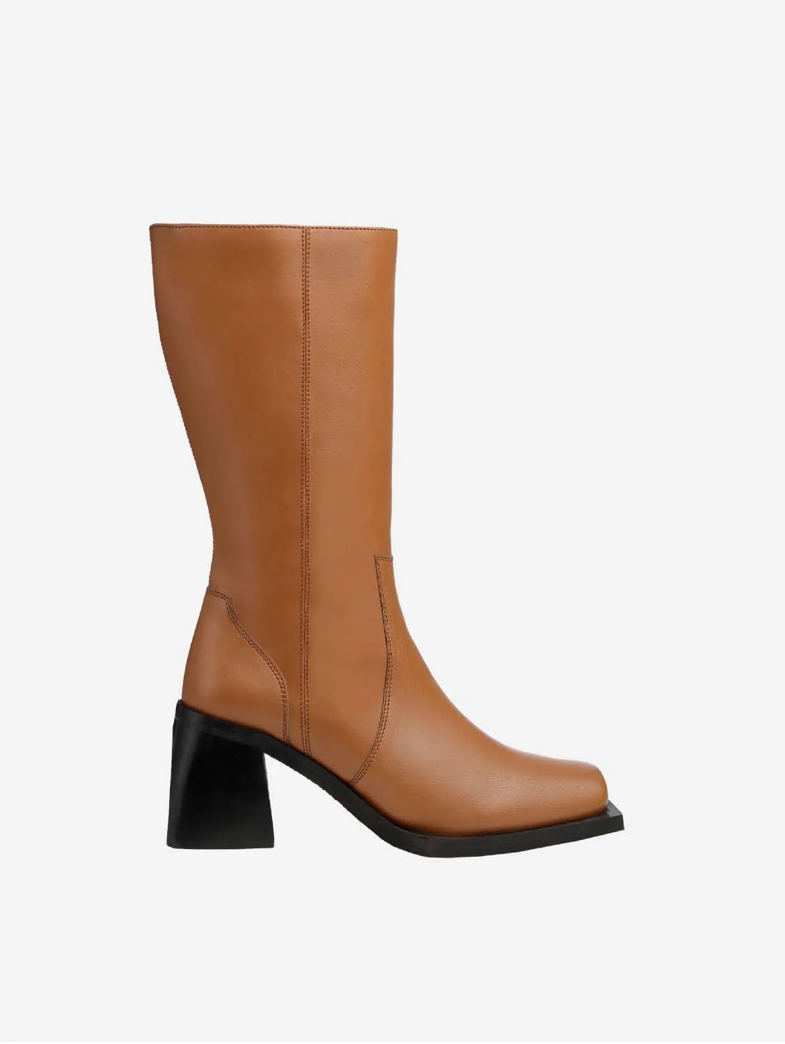 Bottes en similicuir végan pomme Karel X | Gingembre