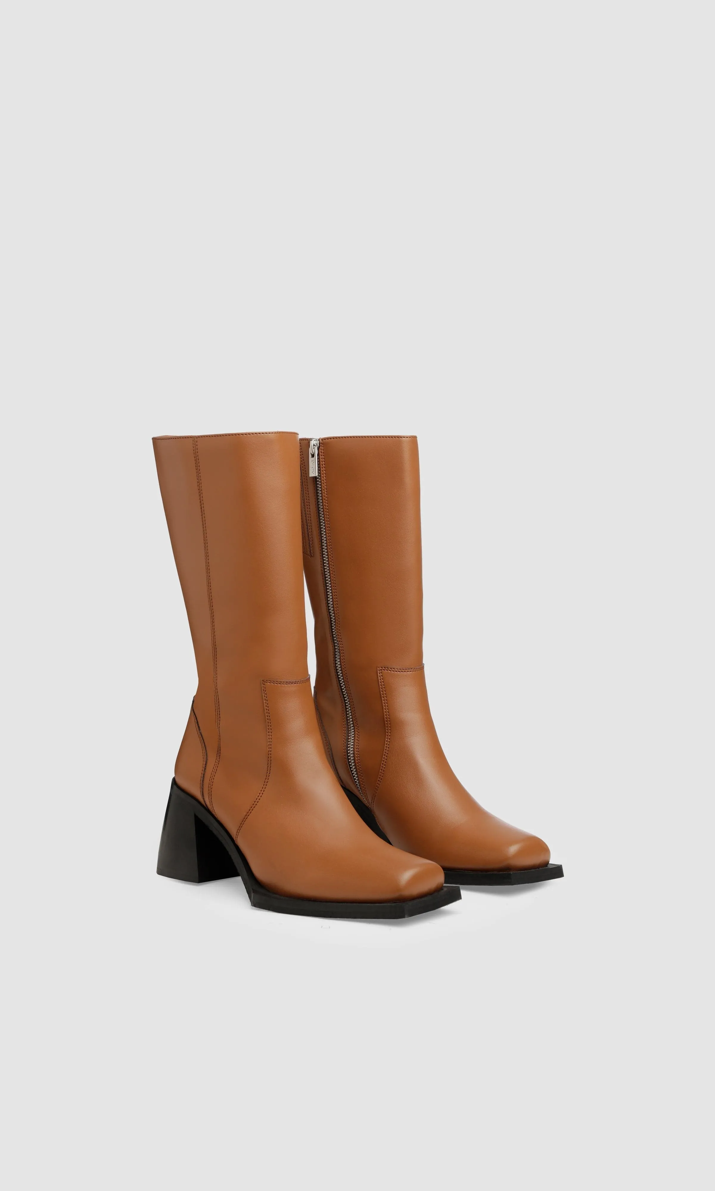 Bottes en similicuir végan pomme Karel X | Gingembre