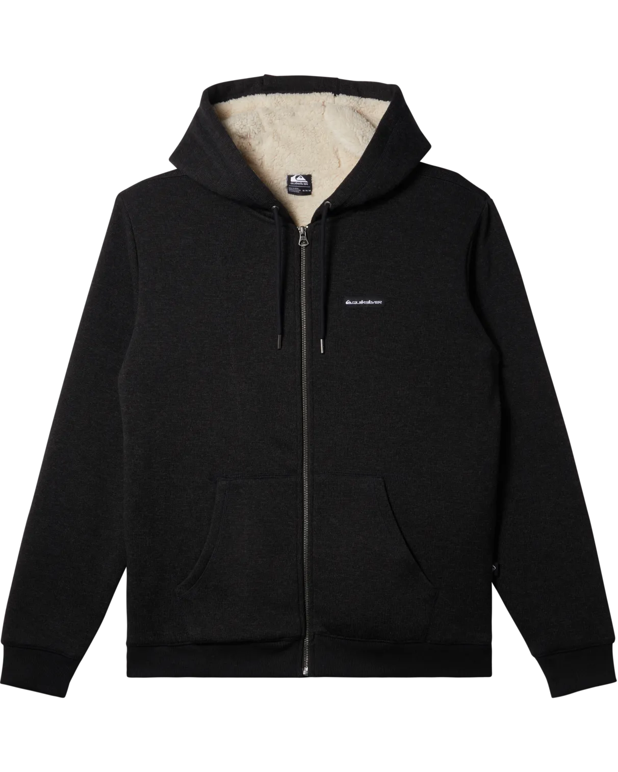 Veste à capuche Keller Zip Sherpa en noir chiné