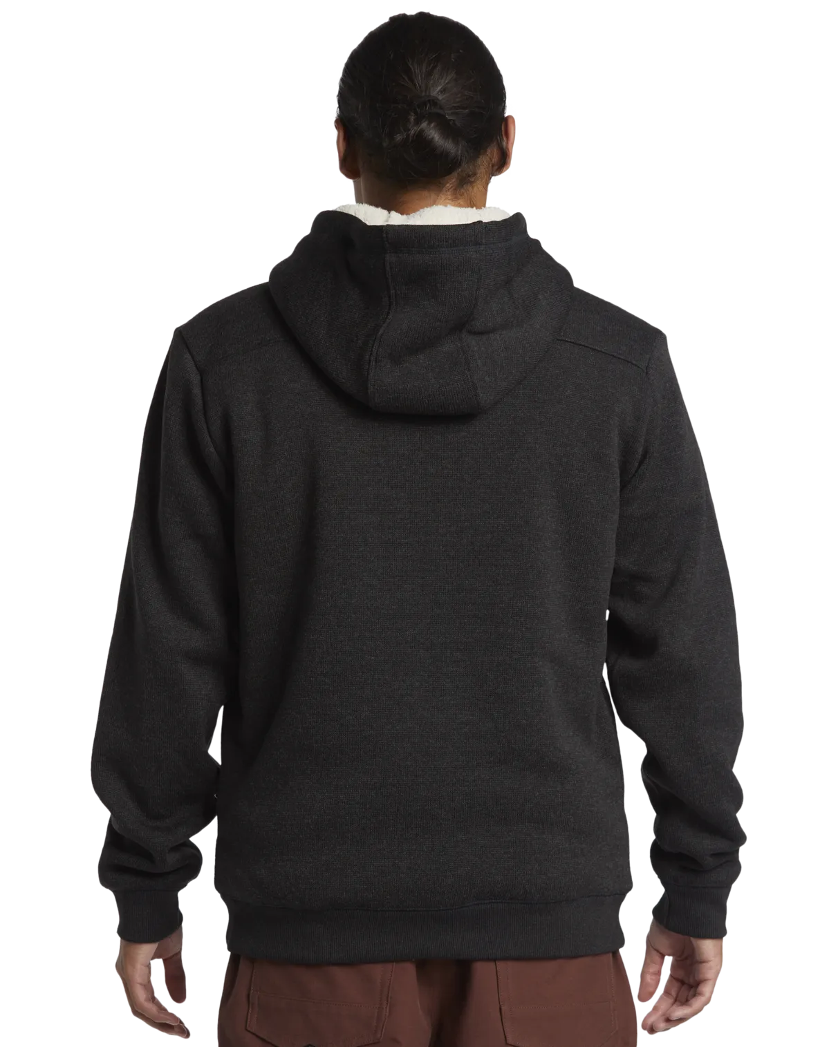 Veste à capuche Keller Zip Sherpa en noir chiné
