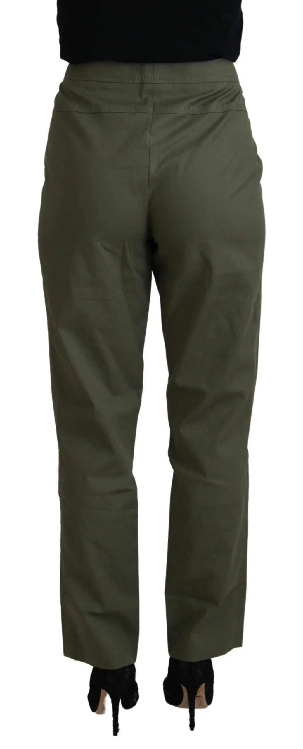 LAUREL Pantalon Femme Coton Haute Taille à Bande