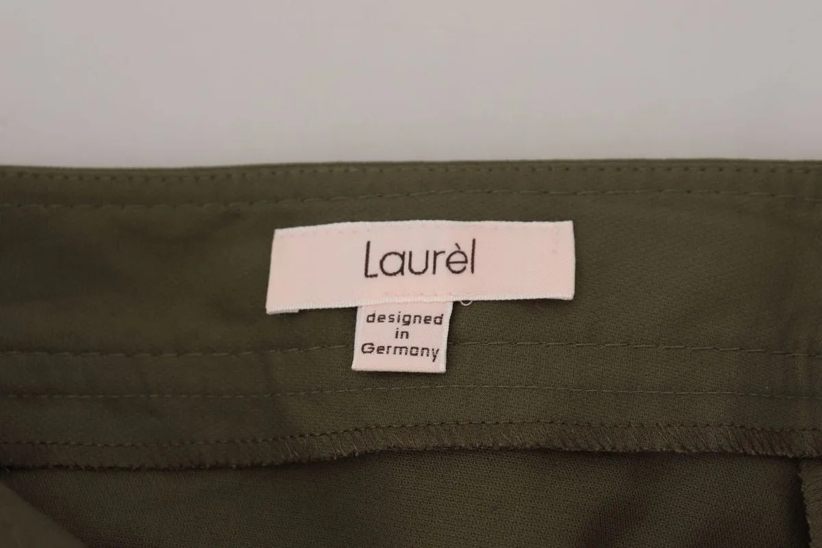 LAUREL Pantalon Femme Coton Haute Taille à Bande