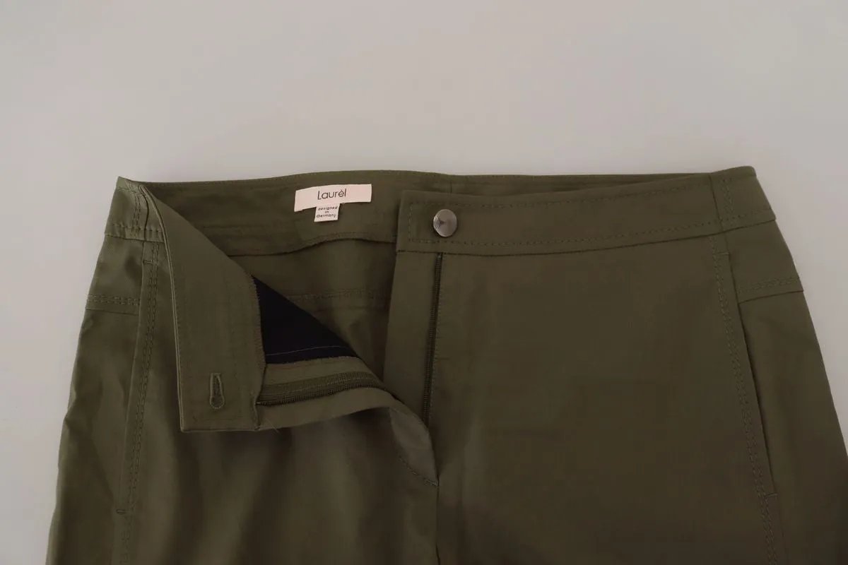 LAUREL Pantalon Femme Coton Haute Taille à Bande