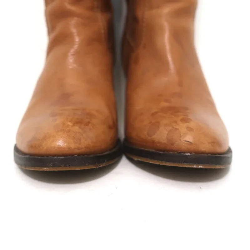 L'Autre Chose Bottes hautes en cuir caramel taille 37