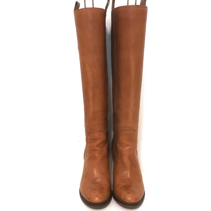 L'Autre Chose Bottes hautes en cuir caramel taille 37