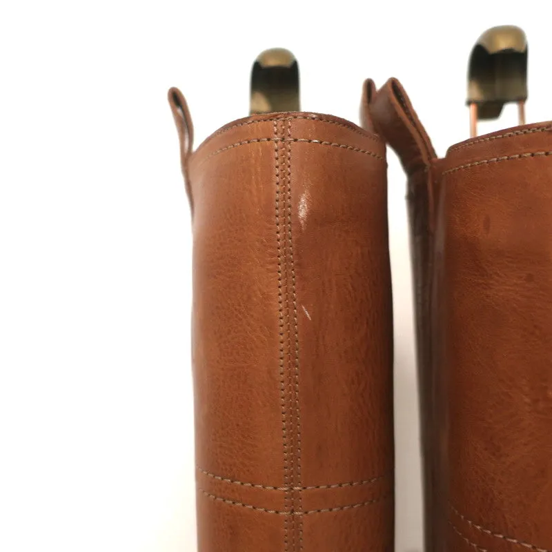 L'Autre Chose Bottes hautes en cuir caramel taille 37