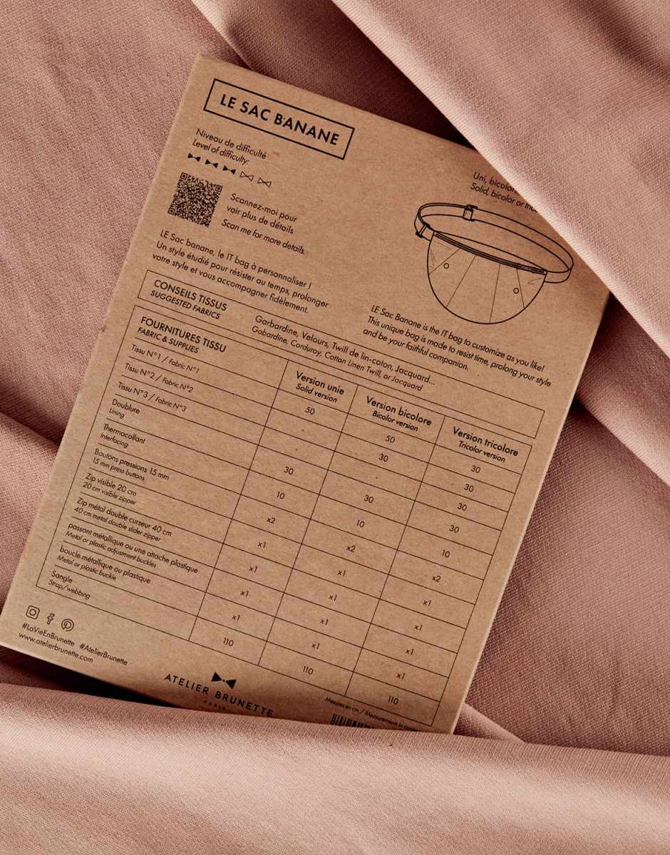 Le Sac Banane Bum Bag Sewing Pattern, Atelier Brunette