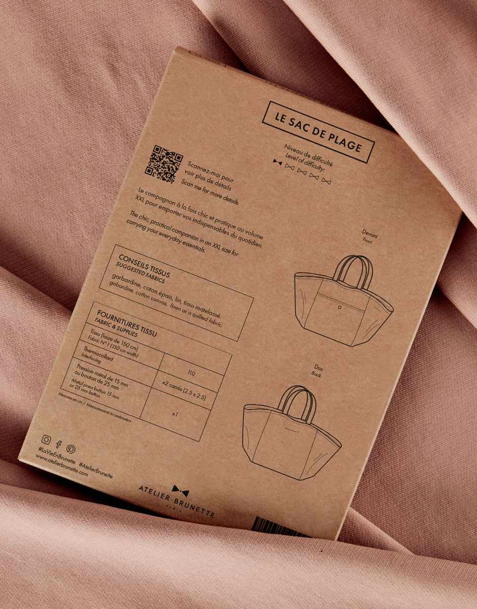 Le Sac de Plage, Beach Bag Sewing Pattern, Atelier Brunette
