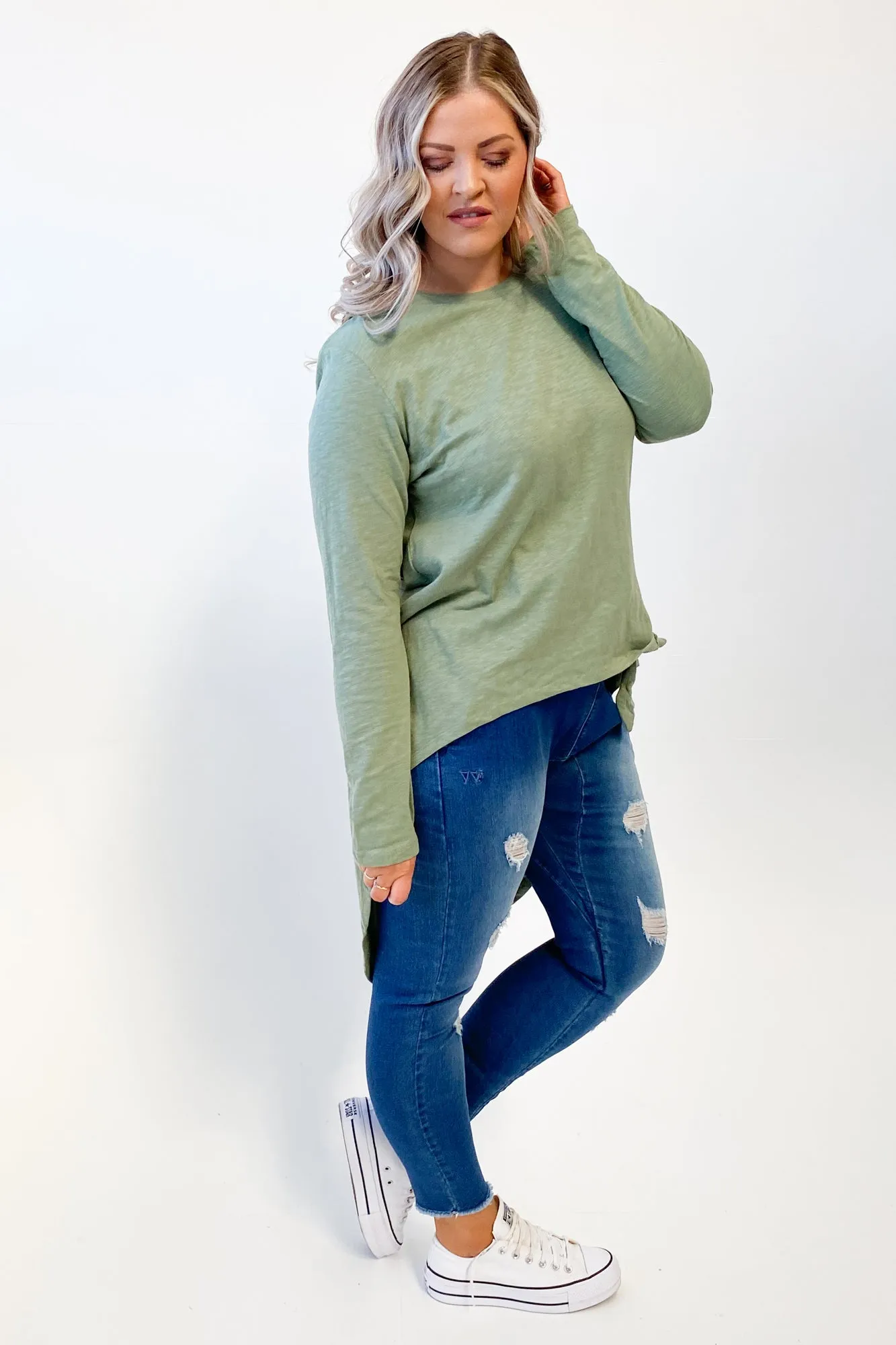 Petit mensonge Michelle T-shirt à queue Ls Vert