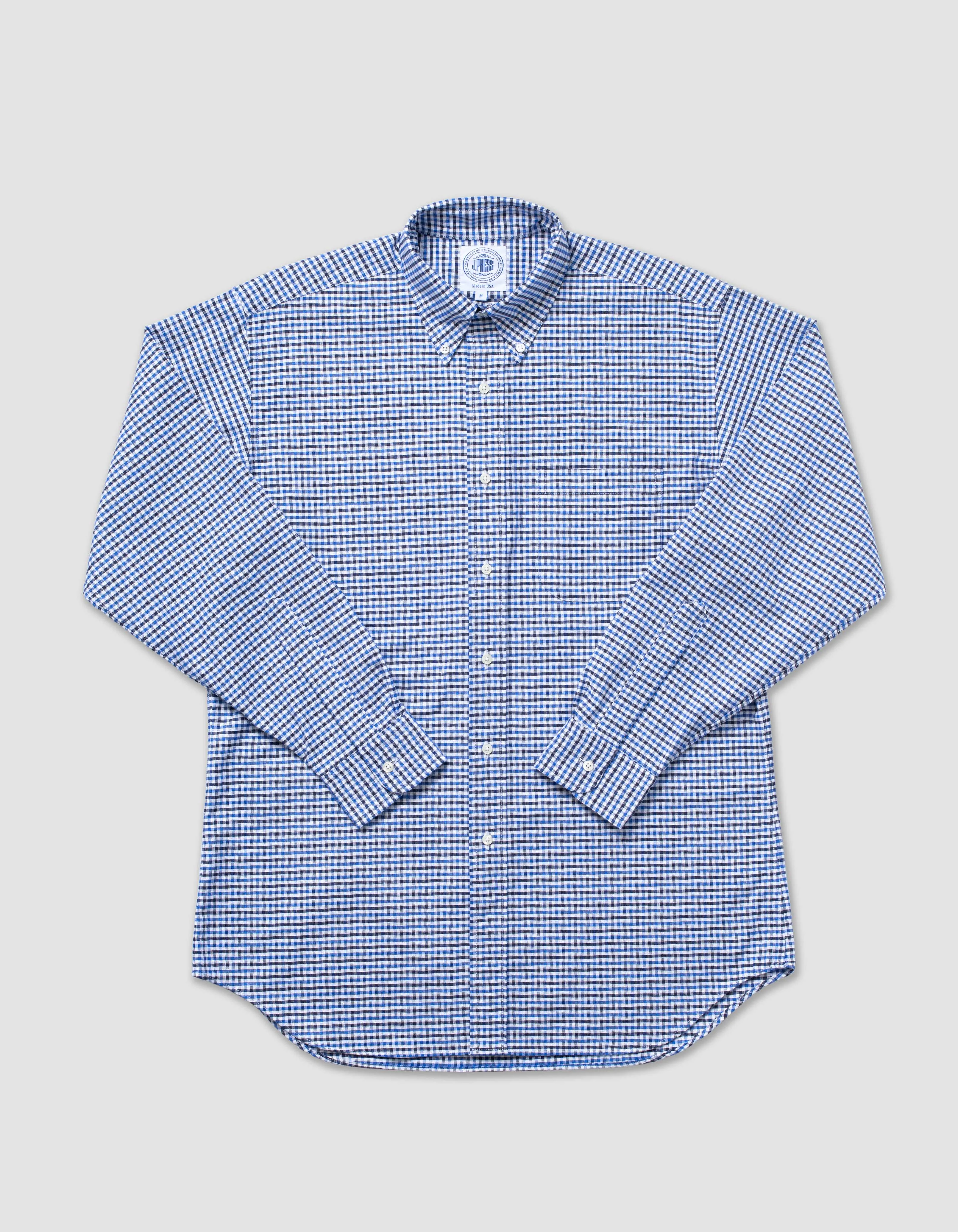 CHEMISE À MANCHES LONGUES MULTI TATTERSALL - BLEUE
