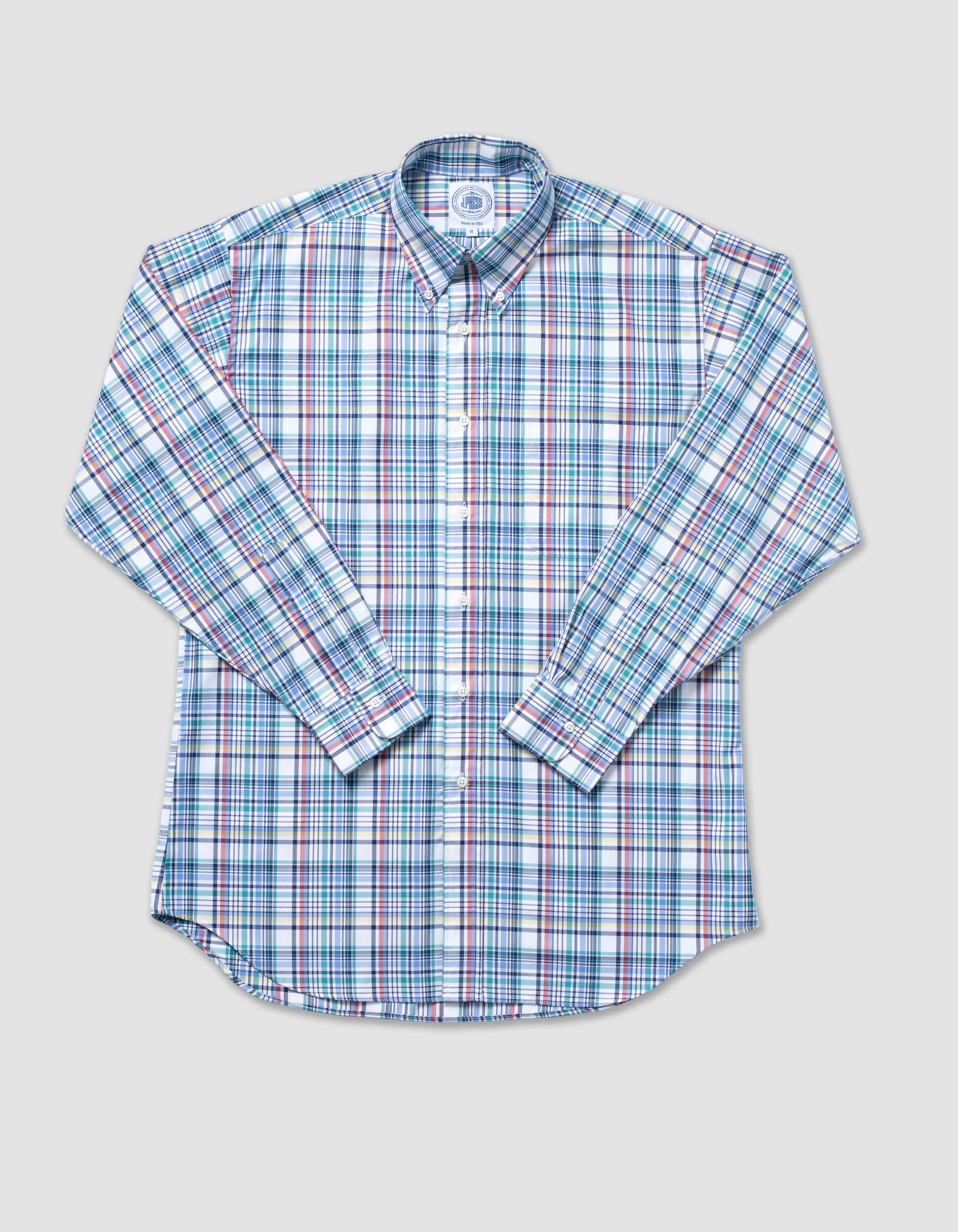CHEMISE À MANCHES LONGUES EN TARTAN - VERT/MARINE/ROUGE