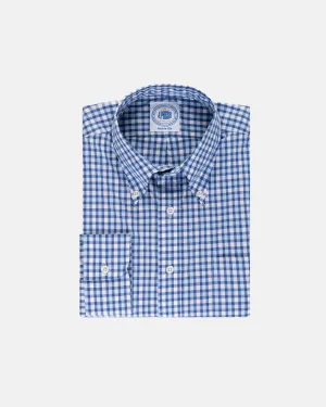 LONG SLEEVE SPORT SHIRT - BLUE/LT BLUE PANE