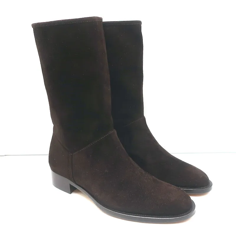 Loro Piana True Boots en Suède Chocolat Taille 38 NEUF
