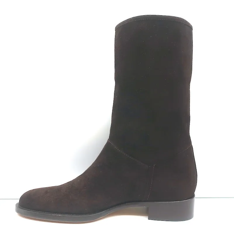 Loro Piana True Boots en Suède Chocolat Taille 38 NEUF