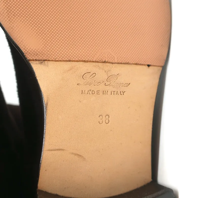 Loro Piana True Boots en Suède Chocolat Taille 38 NEUF
