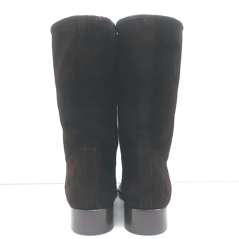Loro Piana True Boots en Suède Chocolat Taille 38 NEUF