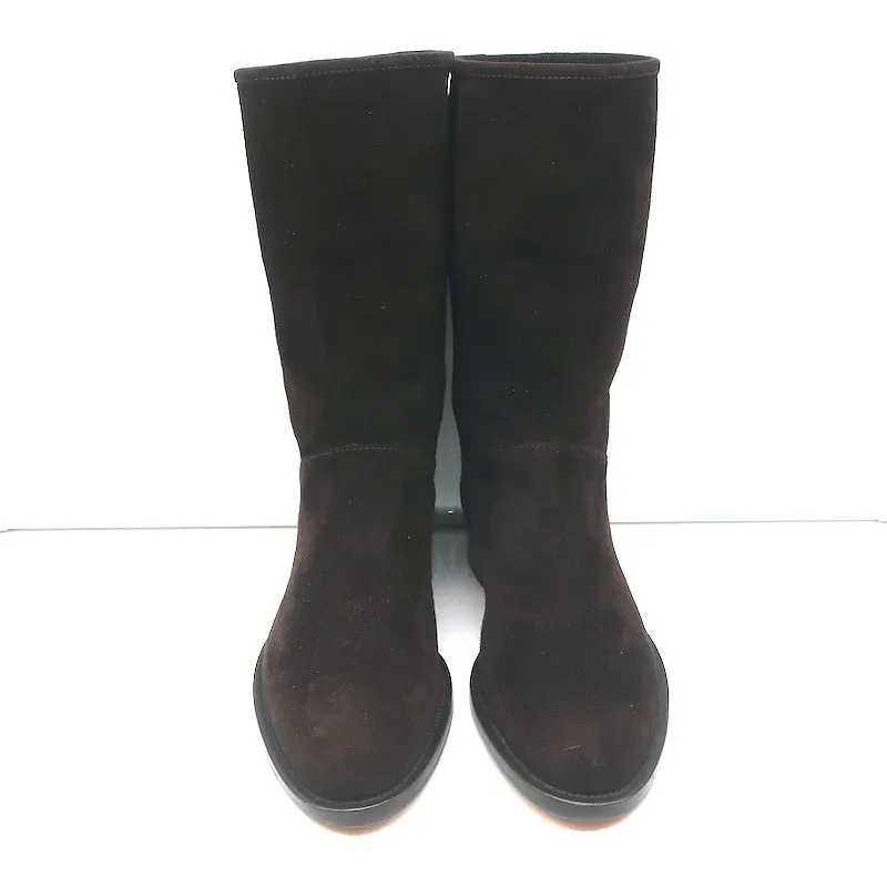 Loro Piana True Boots en Suède Chocolat Taille 38 NEUF