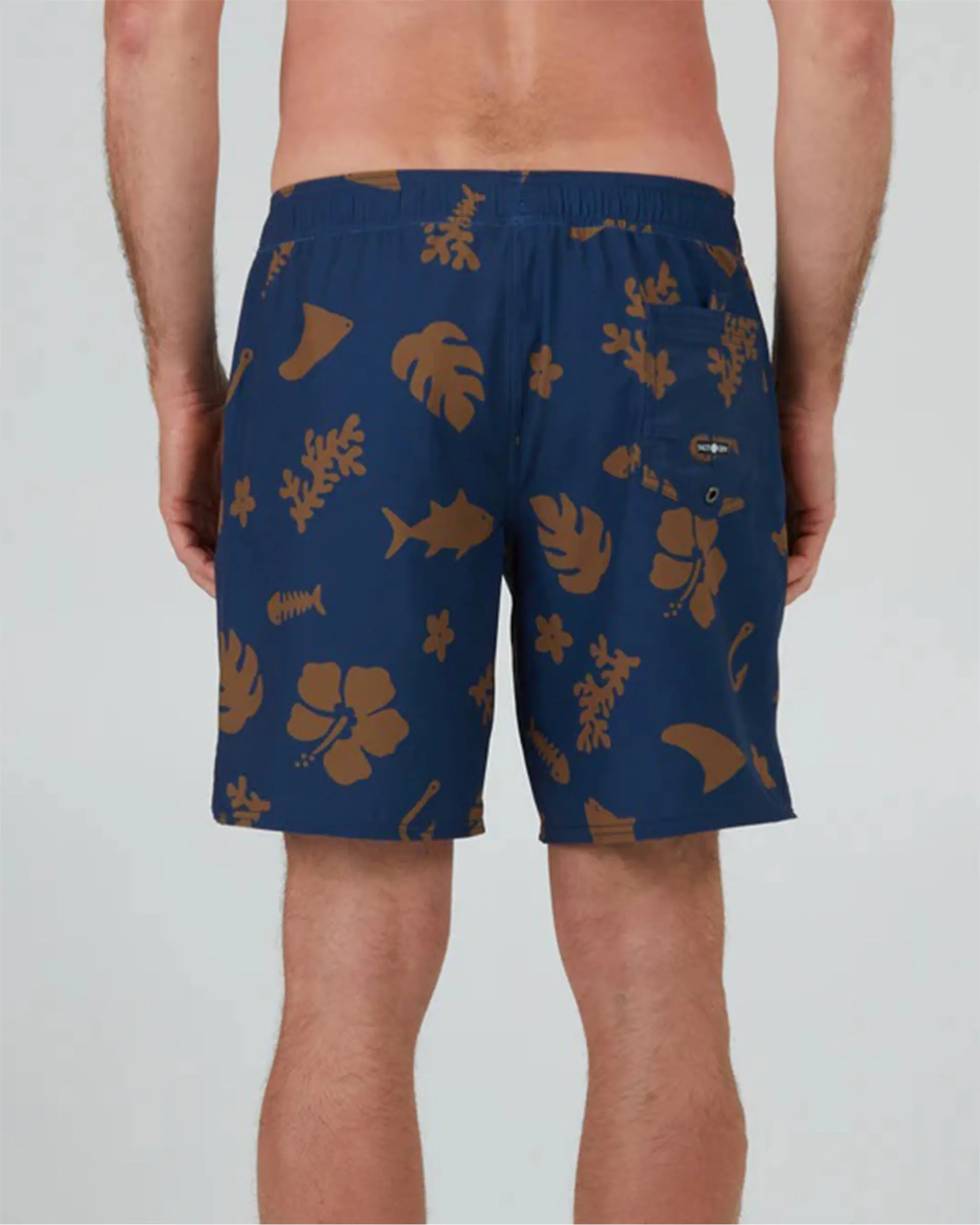 Short de bain élastique Lowtide - Marine/Or