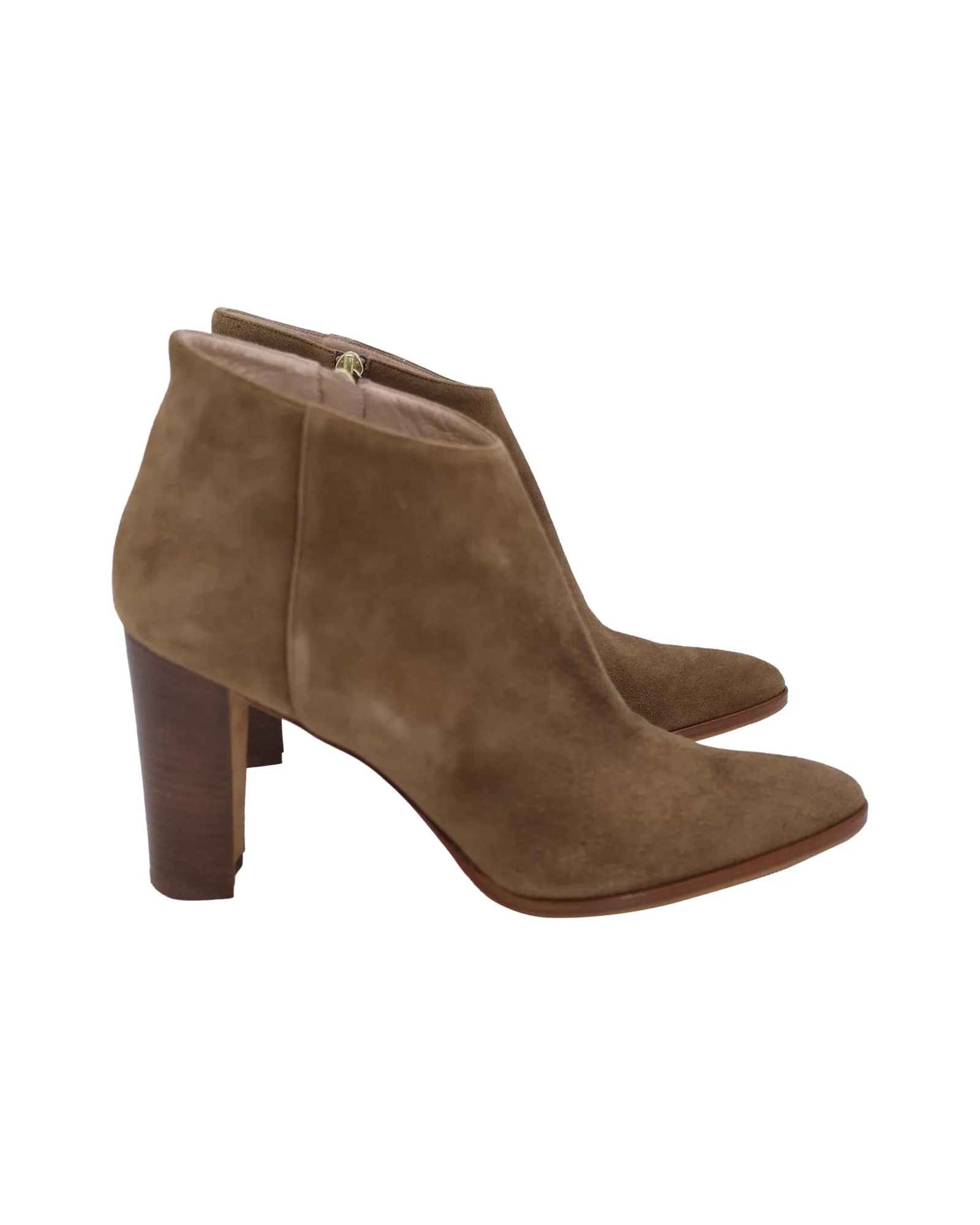 Bottes chelsea Manolo Blahnik Brusta à tige basse en daim marron