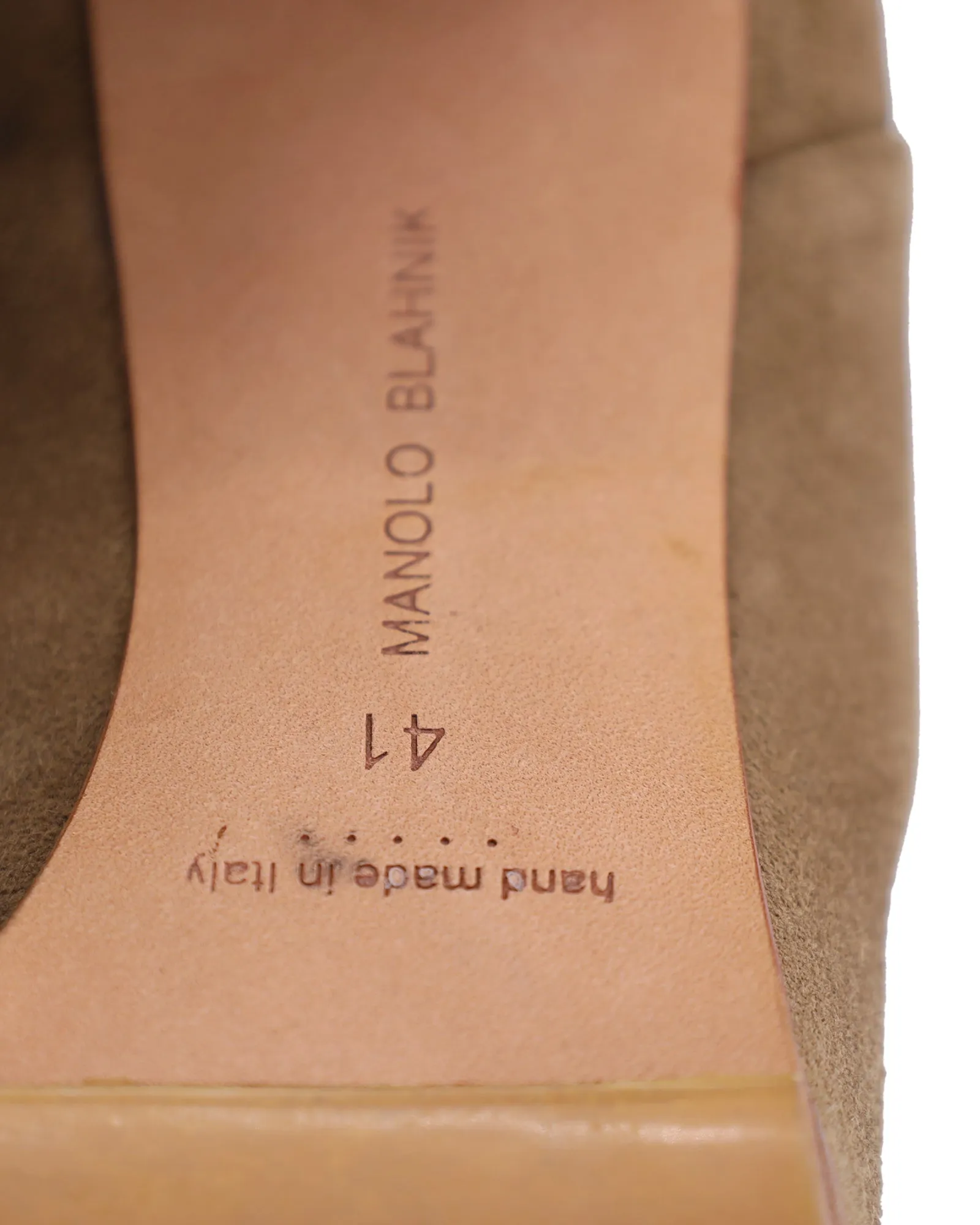 Bottes chelsea Manolo Blahnik Brusta à tige basse en daim marron
