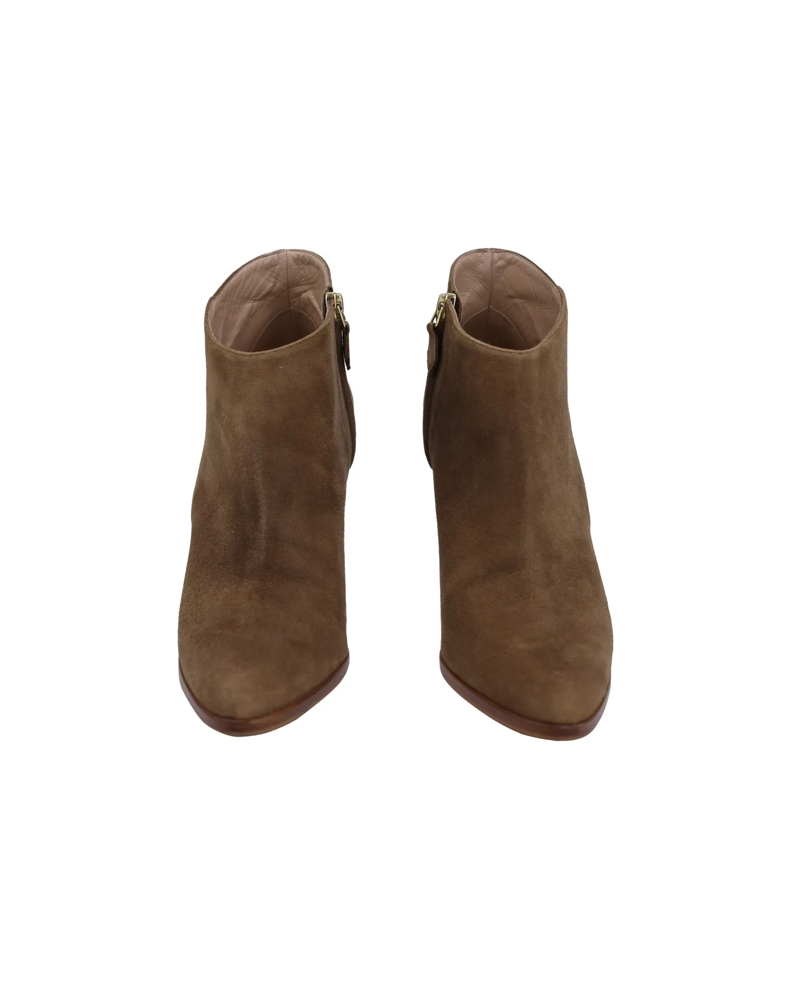 Bottes chelsea Manolo Blahnik Brusta à tige basse en daim marron