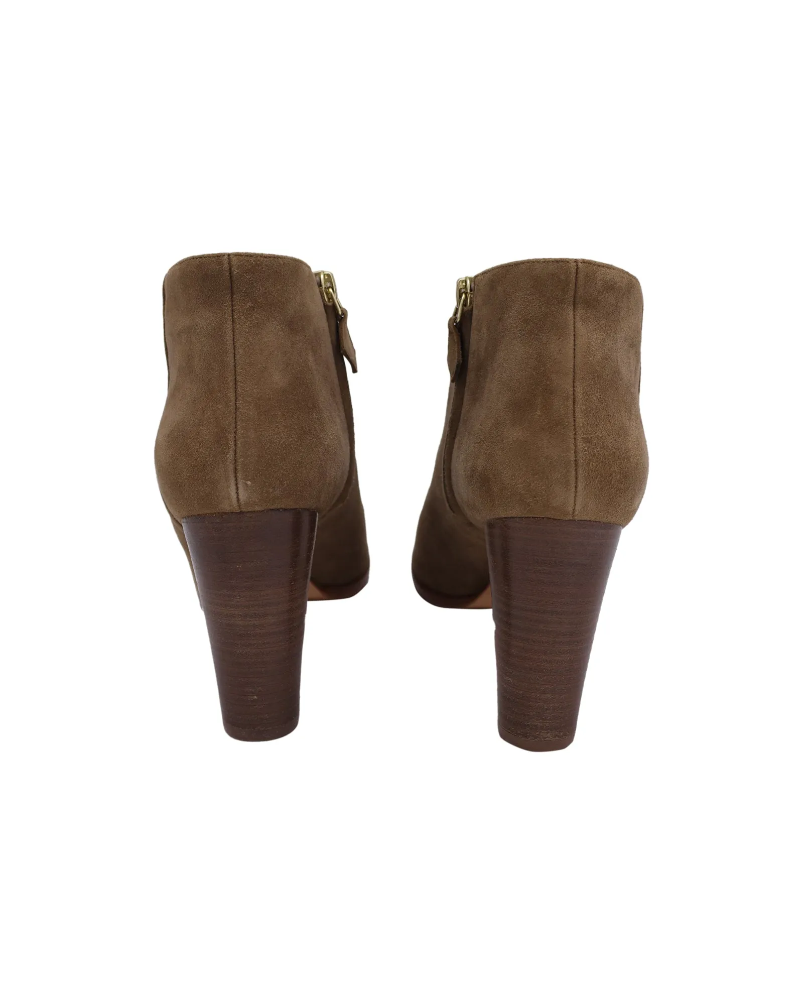 Bottes chelsea Manolo Blahnik Brusta à tige basse en daim marron