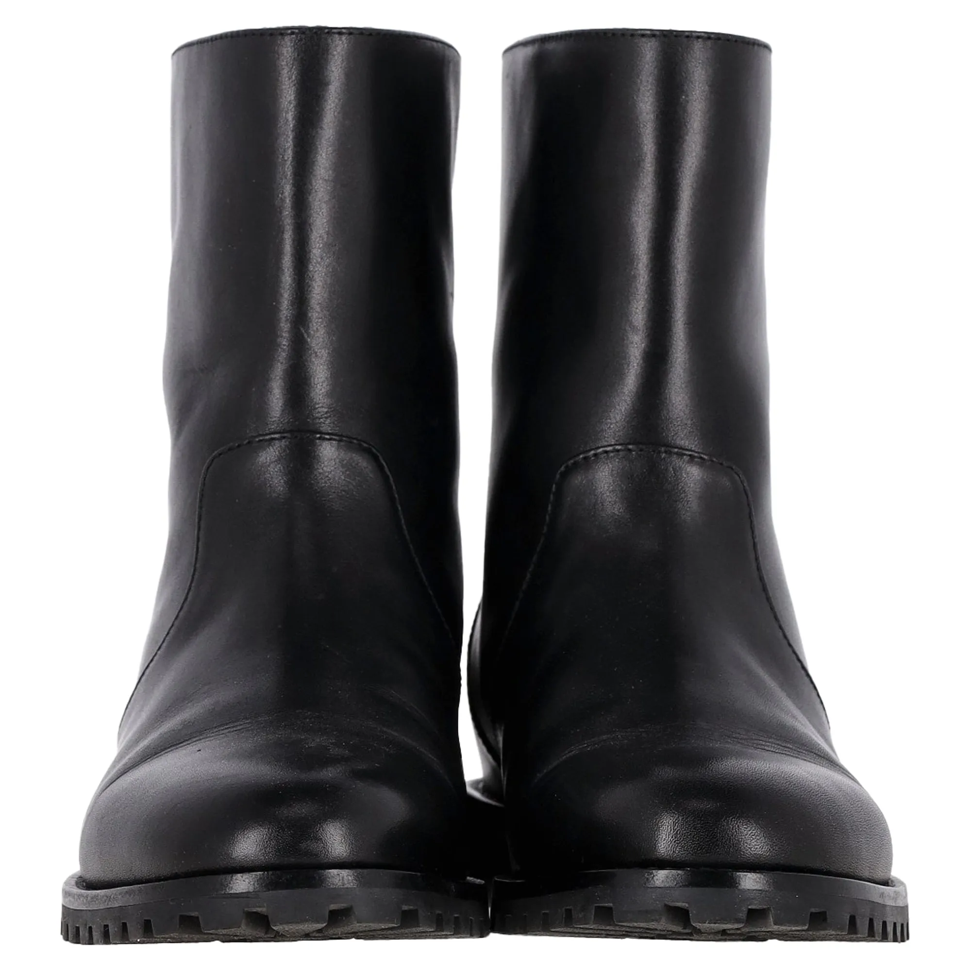 Bottes à la cheville Motosa en cuir de veau noir de Manolo Blahnik